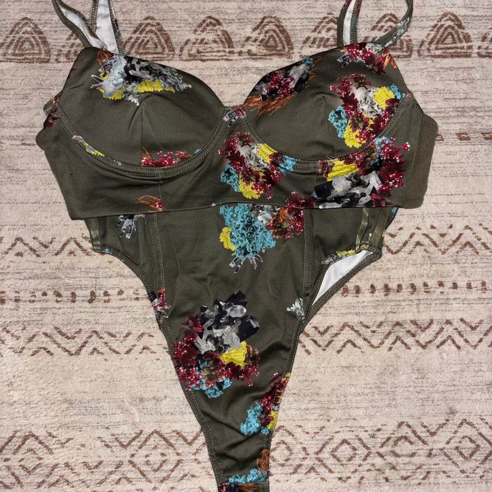 Floral Print One-Piece Swimsuit